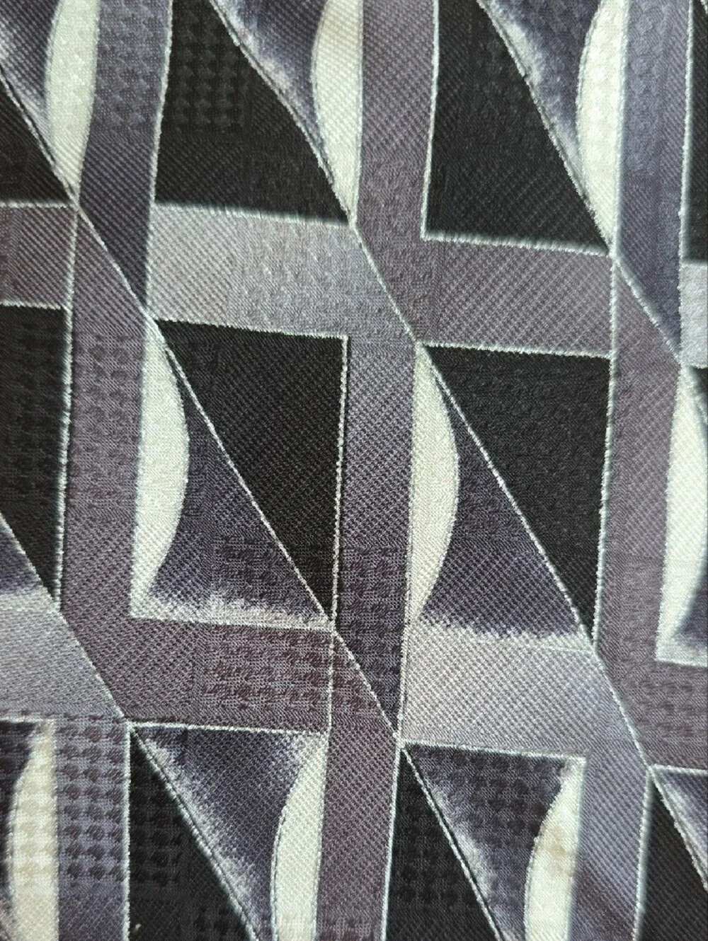 Geometric Black and Gray Men's Tie